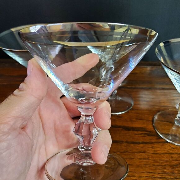 MCM 1960's era Brookmere Glastonbury Lotus Cocktail Sherbet Glasses 4.5" tall - Picture 2 of 8